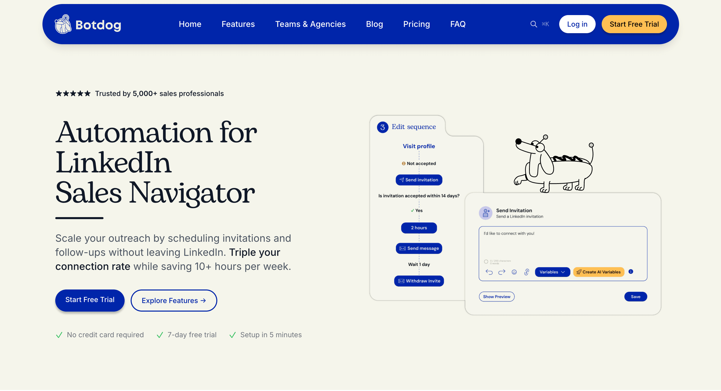 botdog's new homepage 